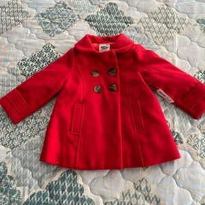 NWT🎉🎉 Old Navy girls red pea coat. 18-24mos